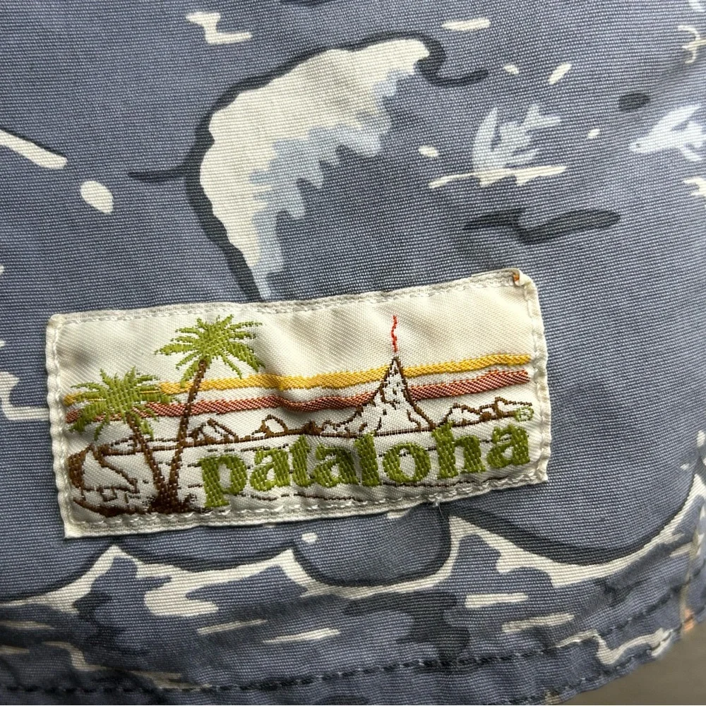 Patagonia Pataloha Swim Trunks Board Shorts Catamaran Boat Waves Print Sz 40